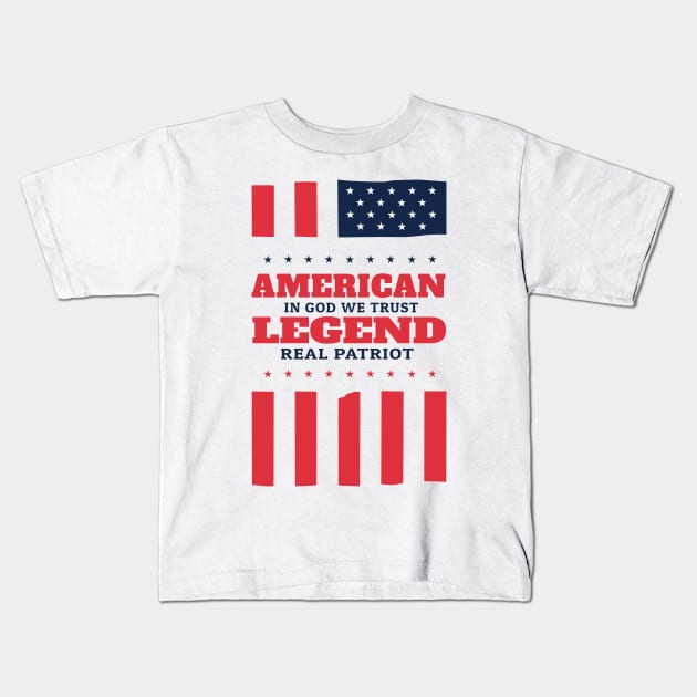 American Legend Real Patriot Kids T-Shirt by KewaleeTee